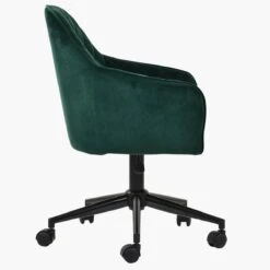 Opus Green Velvet Swivel Home Office Chair Black Base -Furniture Specialty Store opus green black leg office 2