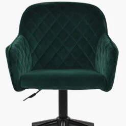 Opus Green Velvet Swivel Home Office Chair Black Base -Furniture Specialty Store opus green black leg office 4