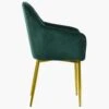 Opus Carver Green Velvet Dining Chair With Gold Legs And Armrests -Furniture Specialty Store opus green gold leg 2