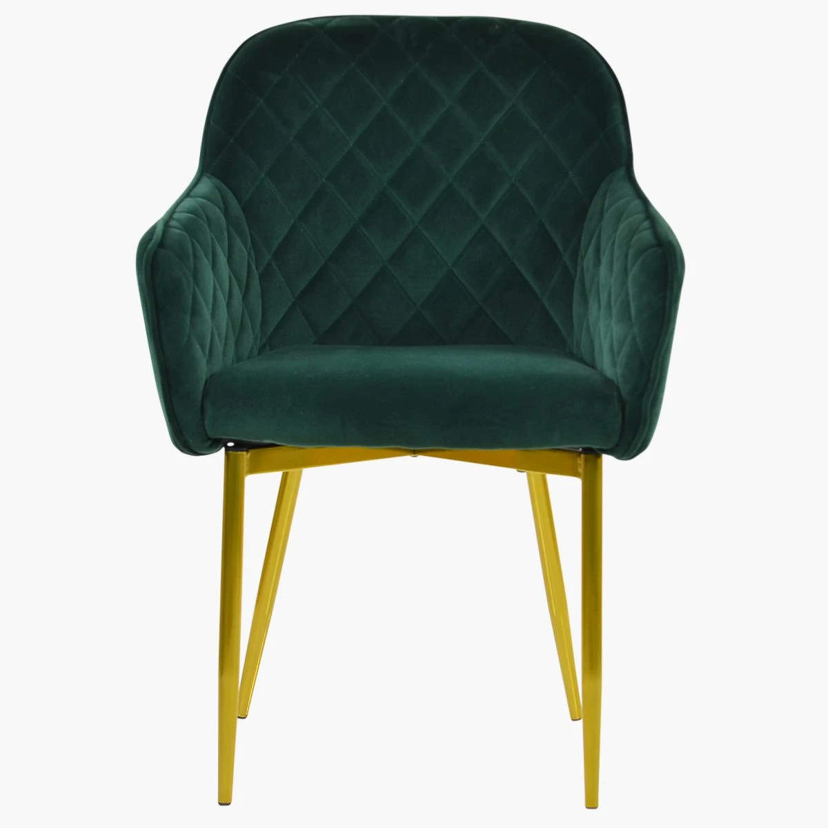 Opus Carver Green Velvet Dining Chair With Gold Legs And Armrests 4 Opus Carver Green Velvet Dining Chair With Gold Legs And Armrests - Image 2