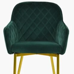 Opus Carver Green Velvet Dining Chair With Gold Legs And Armrests 9 Opus Carver Green Velvet Dining Chair With Gold Legs And Armrests -Furniture Specialty Store opus green gold leg 4