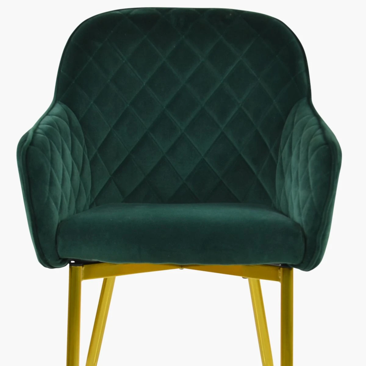 Opus Carver Green Velvet Dining Chair With Gold Legs And Armrests 5 Opus Carver Green Velvet Dining Chair With Gold Legs And Armrests - Image 3