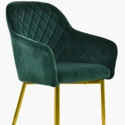 Opus Carver Green Velvet Dining Chair With Gold Legs And Armrests 10 Opus Carver Green Velvet Dining Chair With Gold Legs And Armrests -Furniture Specialty Store opus green gold leg 5