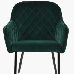 Opus Carver Green Velvet Dining Chair With Black Silver Legs And Armrests -Furniture Specialty Store opus green silver tip 4