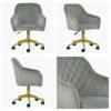 Opus Grey Velvet Swivel Office Chair With Gold Legs -Furniture Specialty Store opus grey velvet gold leg office 4