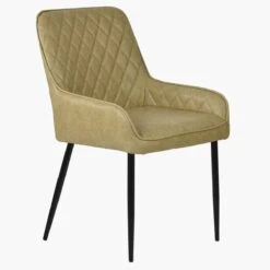 Opus Side Cream Leather Dining Chair With Black Leg -Furniture Specialty Store opus side cream black 3