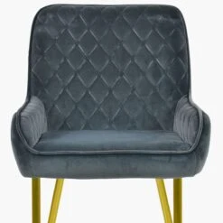 Opus Side Dark Grey Velvet Dining Chair With Gold Legs 8 Opus Side Dark Grey Velvet Dining Chair With Gold Legs -Furniture Specialty Store opus side dark grey velvet gold leg 5