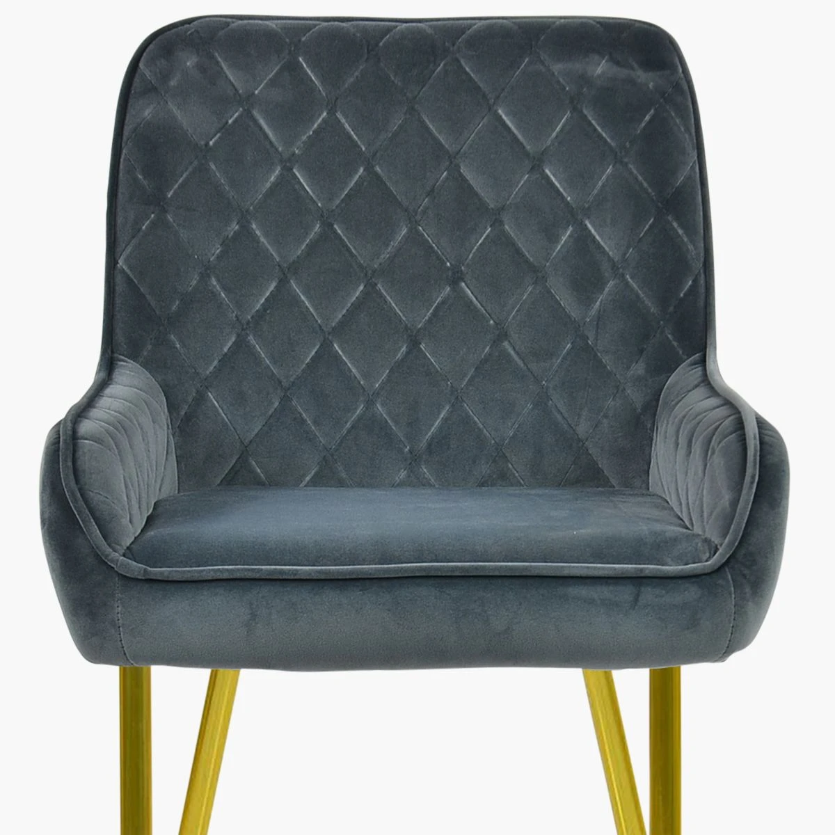 Opus Side Dark Grey Velvet Dining Chair With Gold Legs 5 Opus Side Dark Grey Velvet Dining Chair With Gold Legs - Image 3