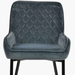 Opus Side Dark Grey Velvet Dining Chair With Black Gold Legs -Furniture Specialty Store opus side dark grey velvet gold tip leg 5