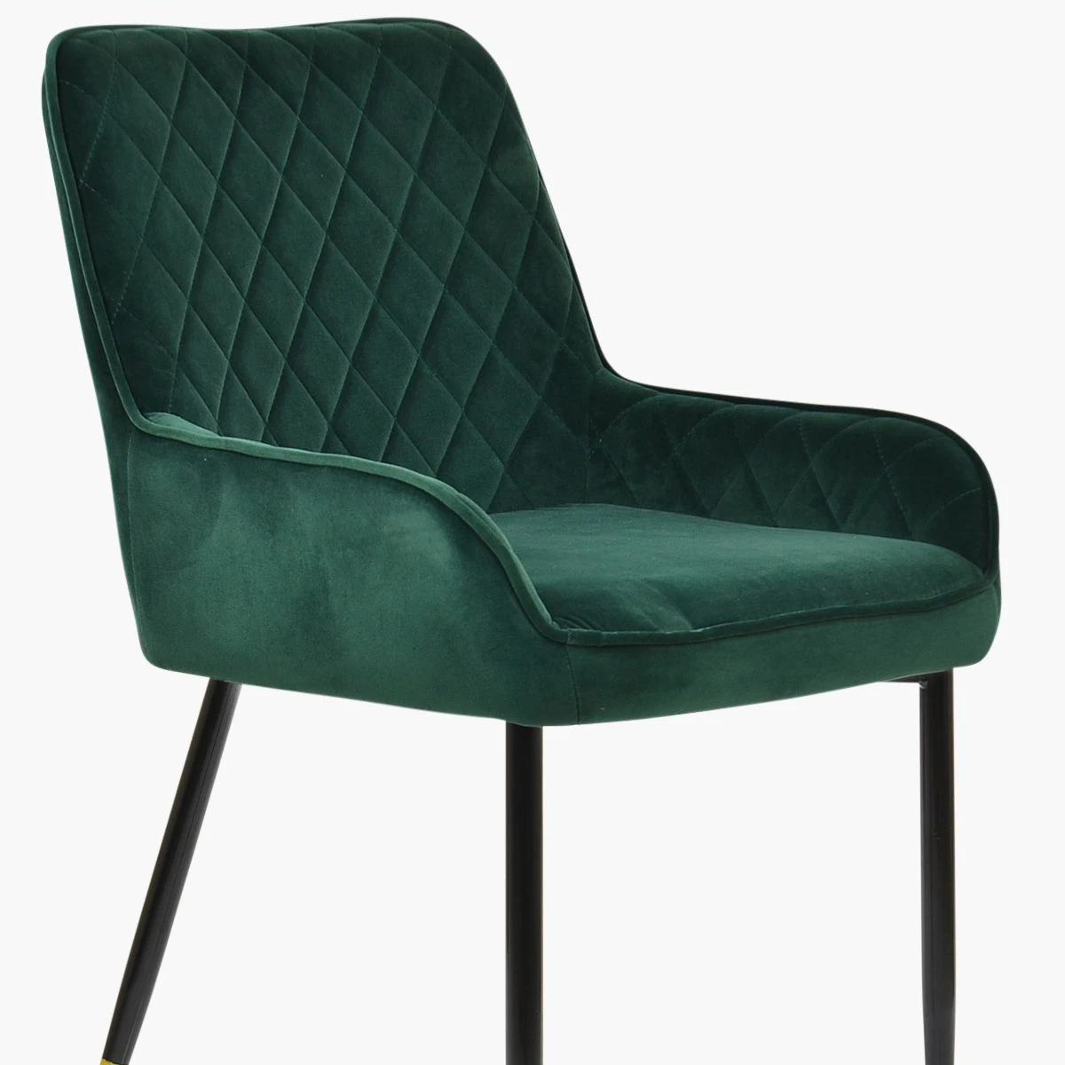 Opus Side Green Velvet Dining Chair With Black Gold Legs 5 Opus Side Green Velvet Dining Chair With Black Gold Legs - Image 3