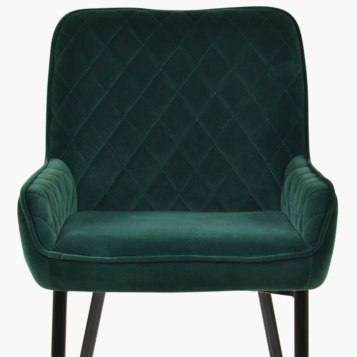 Opus Side Green Velvet Dining Chair With Black Gold Legs 6 Opus Side Green Velvet Dining Chair With Black Gold Legs - Image 4