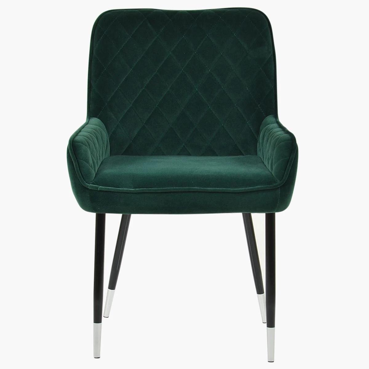 Opus Side Green Velvet Dining Chair With Black Silver Legs 5 Opus Side Green Velvet Dining Chair With Black Silver Legs - Image 3