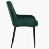 Opus Side Green Velvet Dining Chair With Black Legs 2 Opus Side Green Velvet Dining Chair With Black Legs -Furniture Specialty Store opus side green velvet black leg 1
