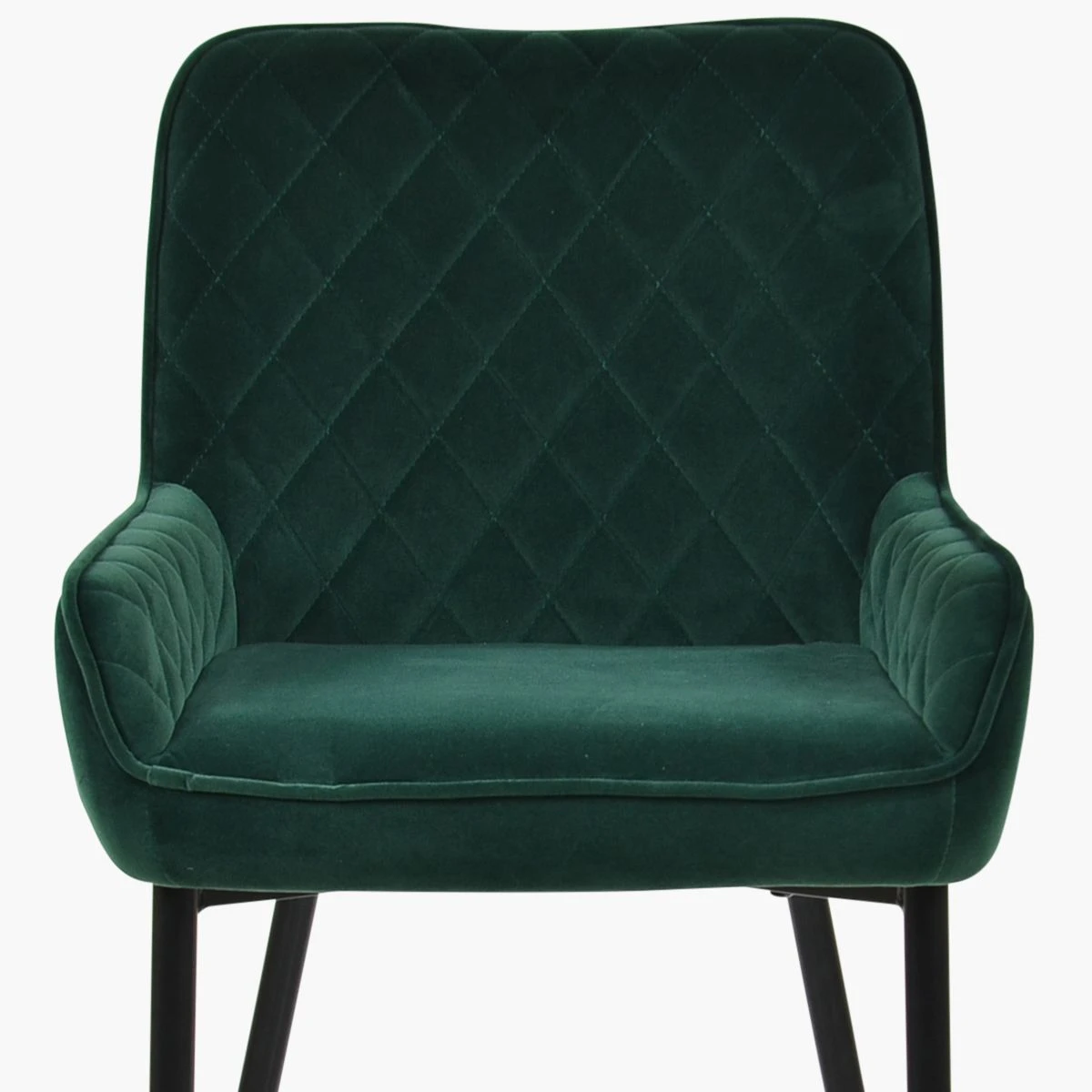 Opus Side Green Velvet Dining Chair With Black Legs 6 Opus Side Green Velvet Dining Chair With Black Legs - Image 4