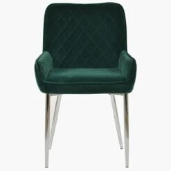 Opus Side Green Velvet Dining Chair With Chrome Legs 10 Opus Side Green Velvet Dining Chair With Chrome Legs -Furniture Specialty Store opus side green velvet chrome leg 3