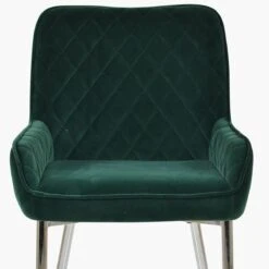 Opus Side Green Velvet Dining Chair With Chrome Legs 11 Opus Side Green Velvet Dining Chair With Chrome Legs -Furniture Specialty Store opus side green velvet chrome leg 4