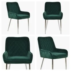 Opus Side Green Velvet Dining Chair With Chrome Legs 8 Opus Side Green Velvet Dining Chair With Chrome Legs -Furniture Specialty Store opus side green velvet chrome leg white