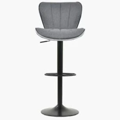 Orion Dark Grey Fabric Black Base Bar Stool -Furniture Specialty Store orion charcoal 1