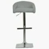 Pallas Grey Faux Leather Chrome Base Barstool -Furniture Specialty Store pallas grey 1 2