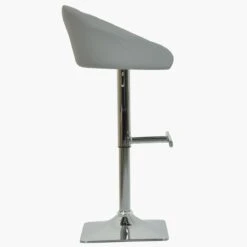 Pallas Grey Faux Leather Chrome Base Barstool -Furniture Specialty Store pallas grey 2