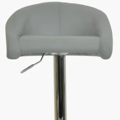 Pallas Grey Faux Leather Chrome Base Barstool -Furniture Specialty Store pallas grey 5