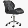 Peris Black Faux Leather Small Home Swivel Office Chair -Furniture Specialty Store peris black 1 3