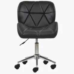 Peris Black Faux Leather Small Home Swivel Office Chair -Furniture Specialty Store peris black 3 1