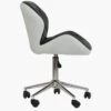 Peris Black / White Leather Small Home Swivel Office Chair -Furniture Specialty Store peris black white under 2