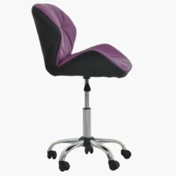 Peris Purple Faux Leather Small Home Swivel Office Chair -Furniture Specialty Store peris purple with black 3