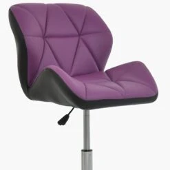 Peris Purple Faux Leather Small Home Swivel Office Chair -Furniture Specialty Store peris purple with black 4
