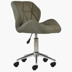 Peris Taupe Faux Leather Small Home Swivel Office Chair -Furniture Specialty Store peris taupe 1 1