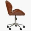 Peris Vintage Brown Faux Leather Small Swivel Desk Chair -Furniture Specialty Store peris vintage brown 2