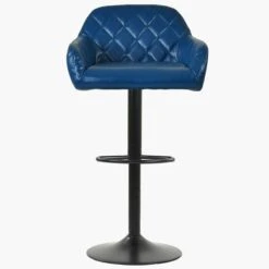 Sirius Vintage Blue Faux Leather Swivel Bar Stool -Furniture Specialty Store portman blue black 2