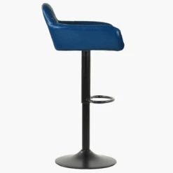 Sirius Vintage Blue Faux Leather Swivel Bar Stool -Furniture Specialty Store portman blue black 3