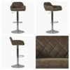 Swallow Antique Brown Faux Leather Swivel Bar Stool -Furniture Specialty Store portman brown 4