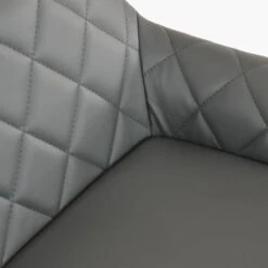 Portman Dark Grey Faux Leather Bar Stool Armrests -Furniture Specialty Store portman dark grey 5