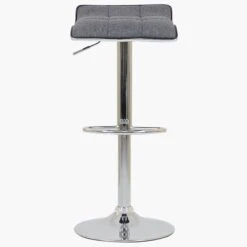 Rasmus Grey Fabric Chrome Base Breakfast Stool -Furniture Specialty Store rasmu charcoal 1
