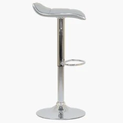 Rasmus Grey Faux Leather Chrome Base Barstool -Furniture Specialty Store rasmu grey 2