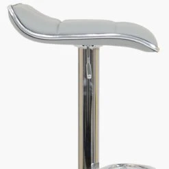 Rasmus Grey Faux Leather Chrome Base Barstool -Furniture Specialty Store rasmu grey 3
