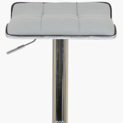 Rasmus Grey Faux Leather Chrome Base Barstool -Furniture Specialty Store rasmu grey 4
