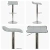Rasmus Grey Faux Leather Chrome Base Barstool -Furniture Specialty Store rasmu grey white