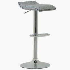 Rasmus Grey Boucle Chrome Base Breakfast Stool -Furniture Specialty Store rasmus grey boucle 2