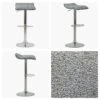 Rasmus Grey Boucle Chrome Base Breakfast Stool -Furniture Specialty Store rasmus grey boucle 4