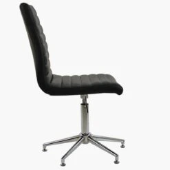 Ripple Black Faux Leather Dining Chair With High Backrest -Furniture Specialty Store ripple black 3