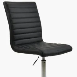 Ripple Black Faux Leather Dining Chair With High Backrest -Furniture Specialty Store ripple black 4