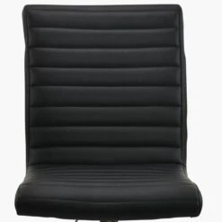 Ripple Black Faux Leather Dining Chair With High Backrest -Furniture Specialty Store ripple black 5