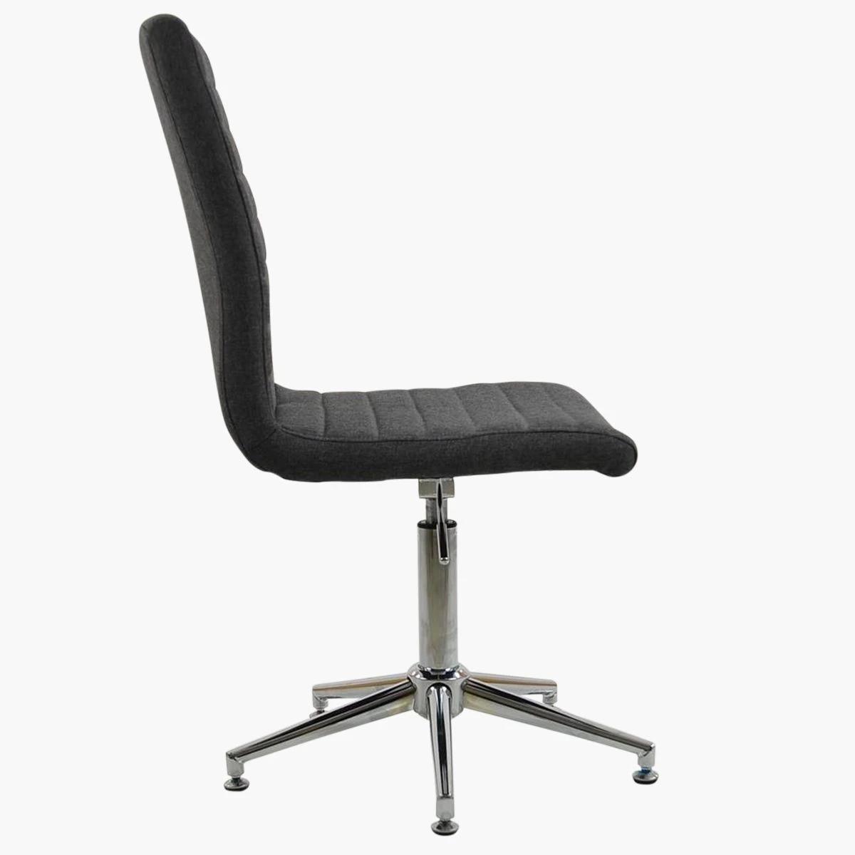 Ripple Dark Grey Fabric Dining Chair With High Backrest 4 Ripple Dark Grey Fabric Dining Chair With High Backrest - Image 2