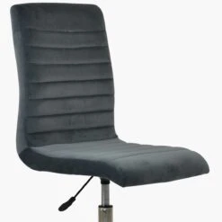 Ripple Dark Grey Velvet Dining Chair With High Backrest -Furniture Specialty Store ripple dark grey velvet 4