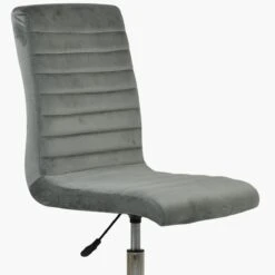 Ripple Grey Velvet Dining Chair With High Backrest -Furniture Specialty Store ripple light grey velvet 4