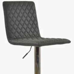 Rocklin Vintage Black Faux Leather Chrome Base Bar Stool -Furniture Specialty Store rocklin vintage black 5